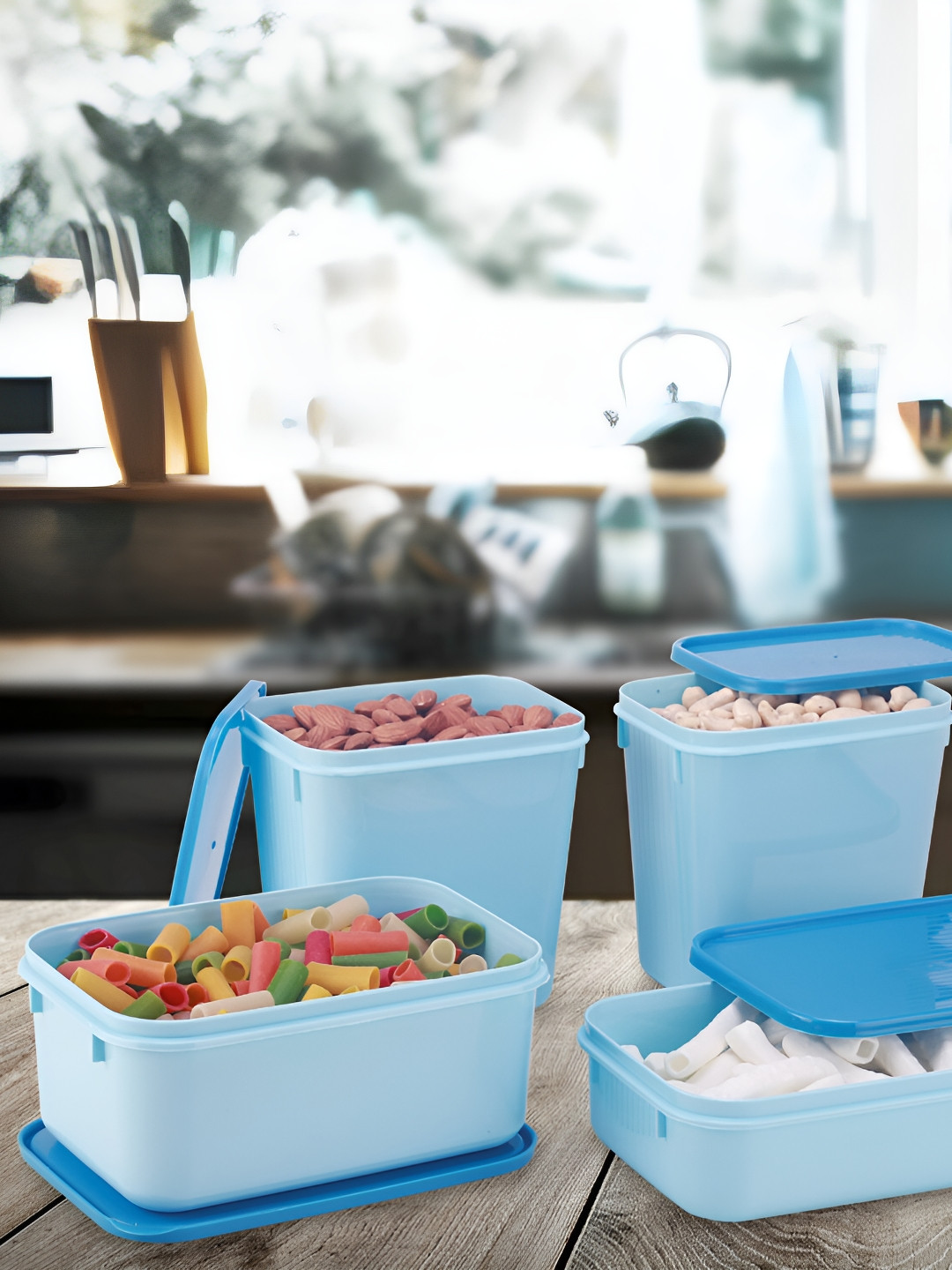 

JOYO Blue 4 Pieces Dishwasher Safe Food Containers