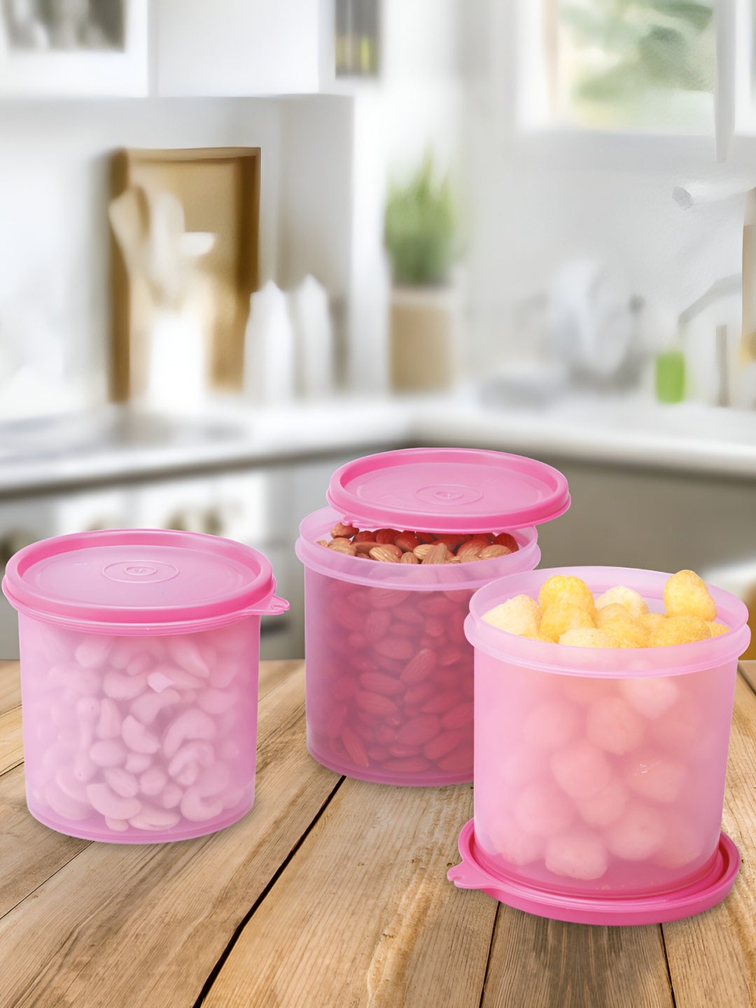 

JOYO Pink 3 Pieces Dishwasher Safe Food Container