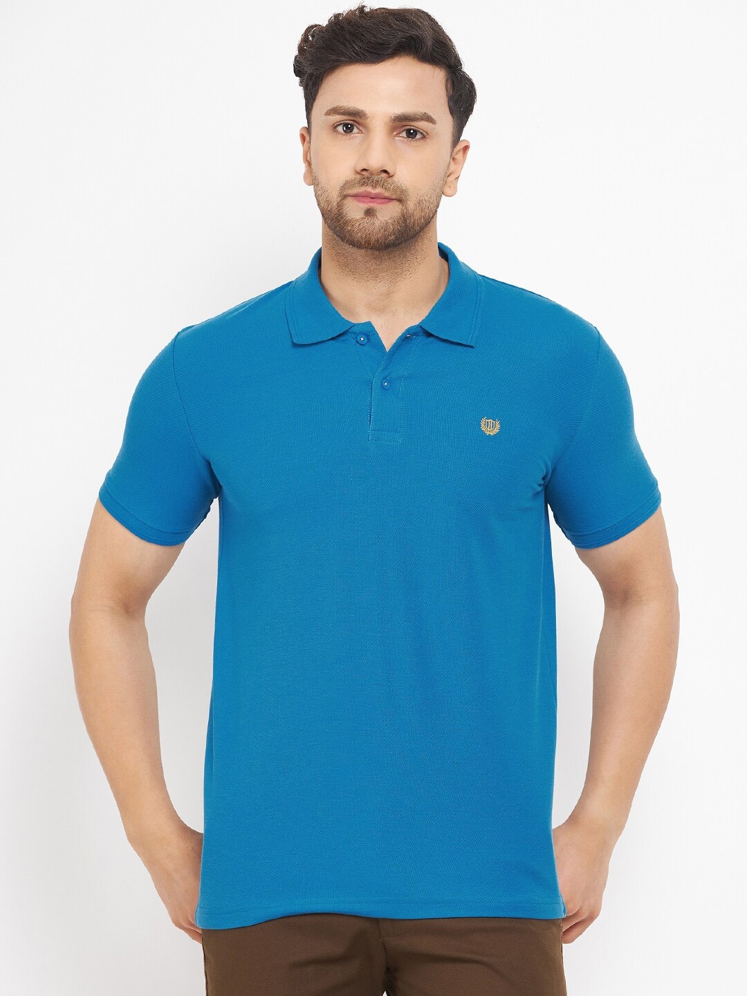 

Duke Polo Collar Slim Fit Cotton T-shirt, Blue