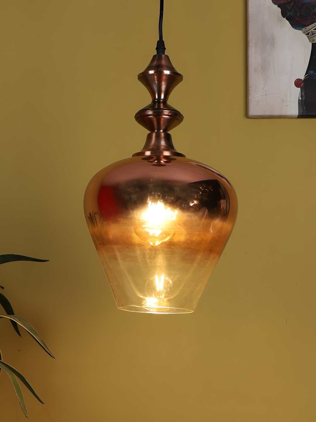 

ELIANTE Copper Toned Solid Iron Contemporary Bell Shaped Ceiling Lamp