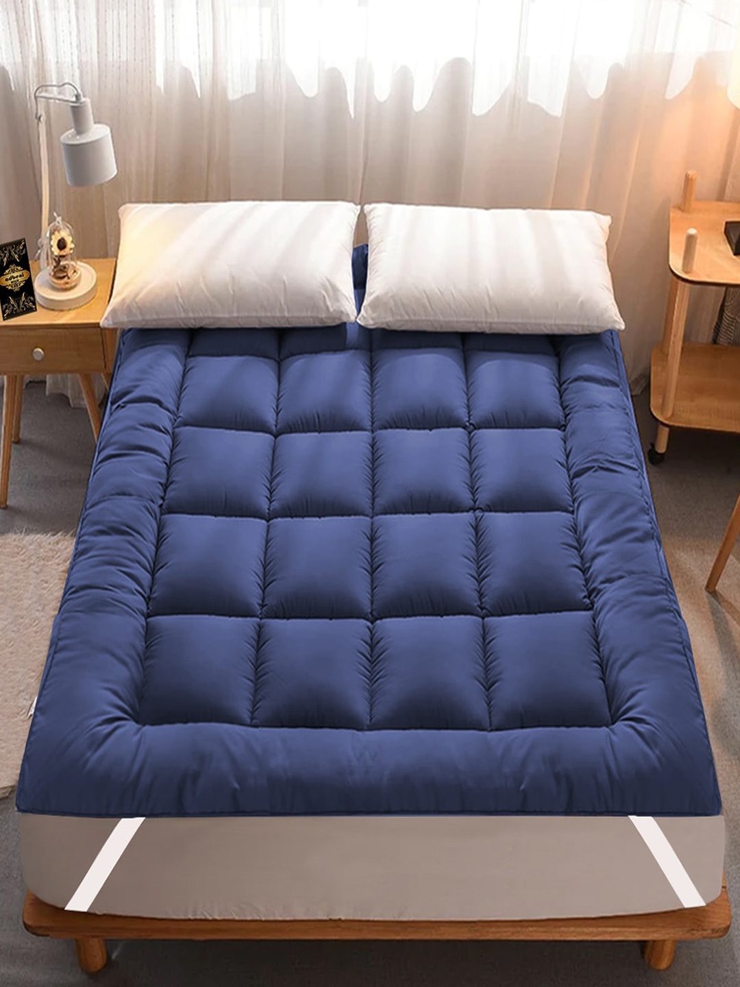 

Adbeni Navy Blue 600 GSM Microfiber Breathable Mattress Protector