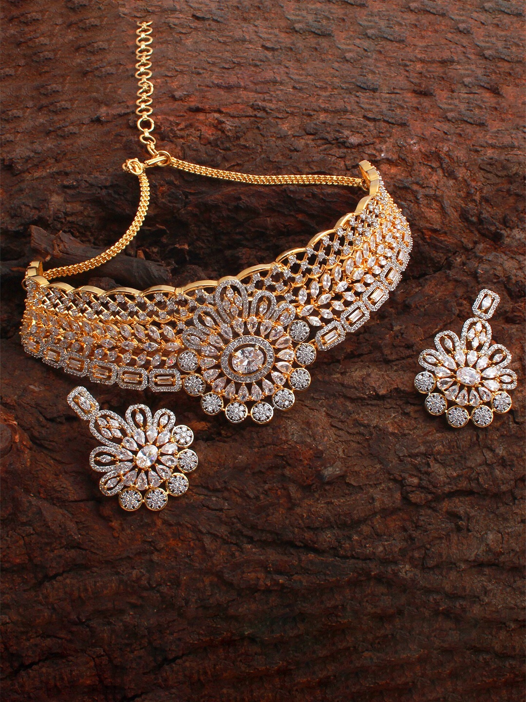 

Mirana Delisha Gold-Plated AD-Studded Jewellery Set