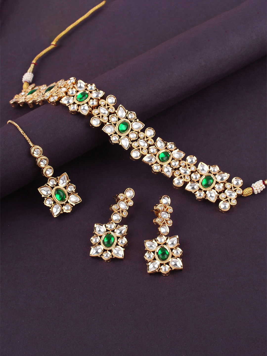 

Mirana Gold-Plated AD-Studded Jewellery Set