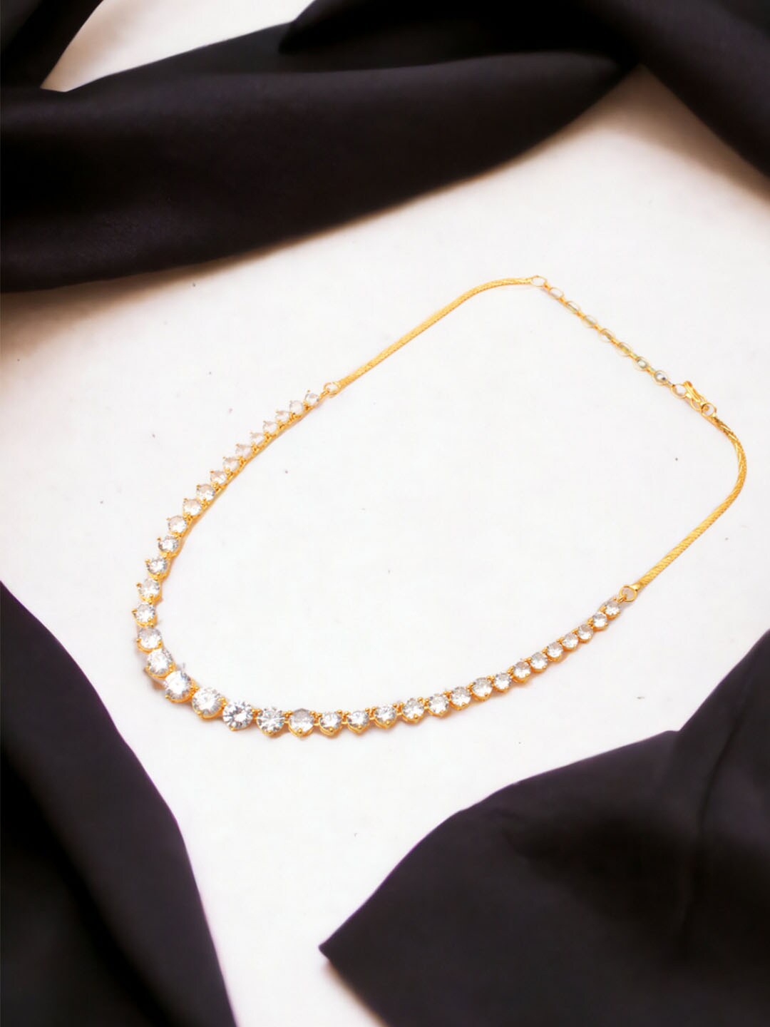 

Mirana Gold-Plated Stone-Studded Necklace Set