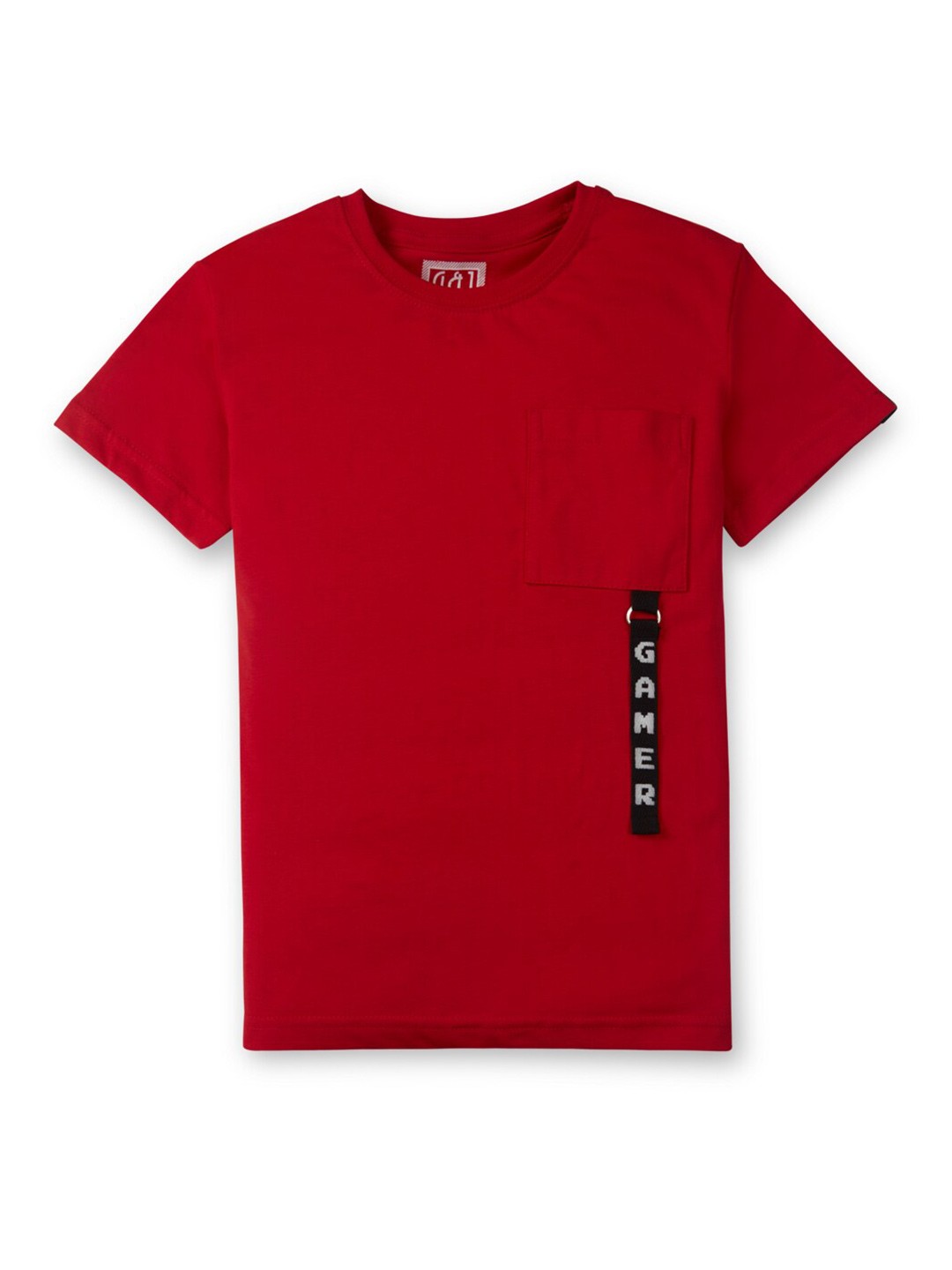 

Gini and Jony Boys Typography Printed Cotton Regular Fit T-shirt, Red
