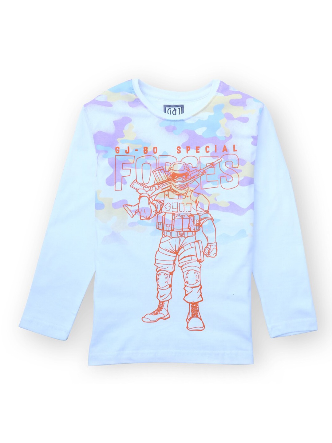 

Gini and Jony Boys Printed Cotton T-shirt, Blue