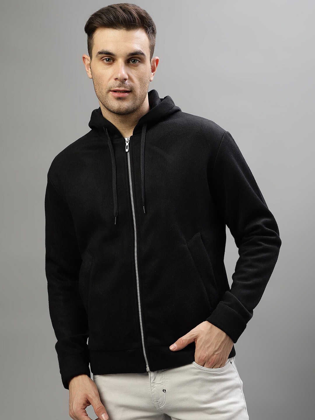 

Antony Morato Hooded Front-Open Sweatshirt, Black