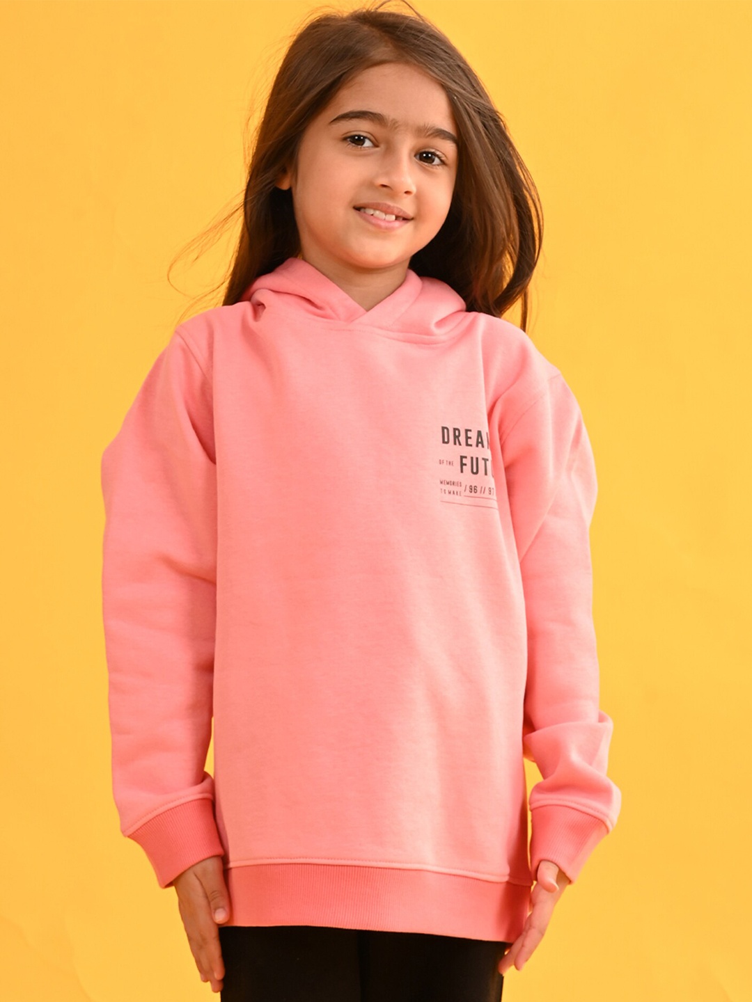 

Anthrilo Girls Hooded Fleece Pullover, Pink