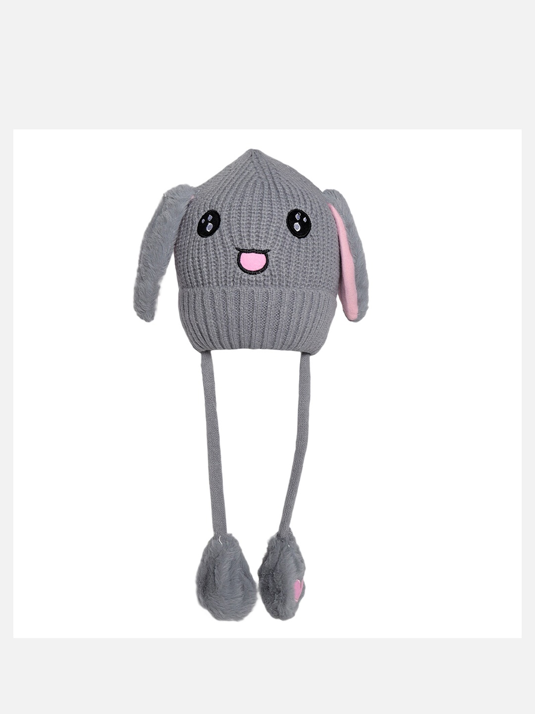 

Zacharias Boys Rabbit Shaped Woollen Beanie, Grey