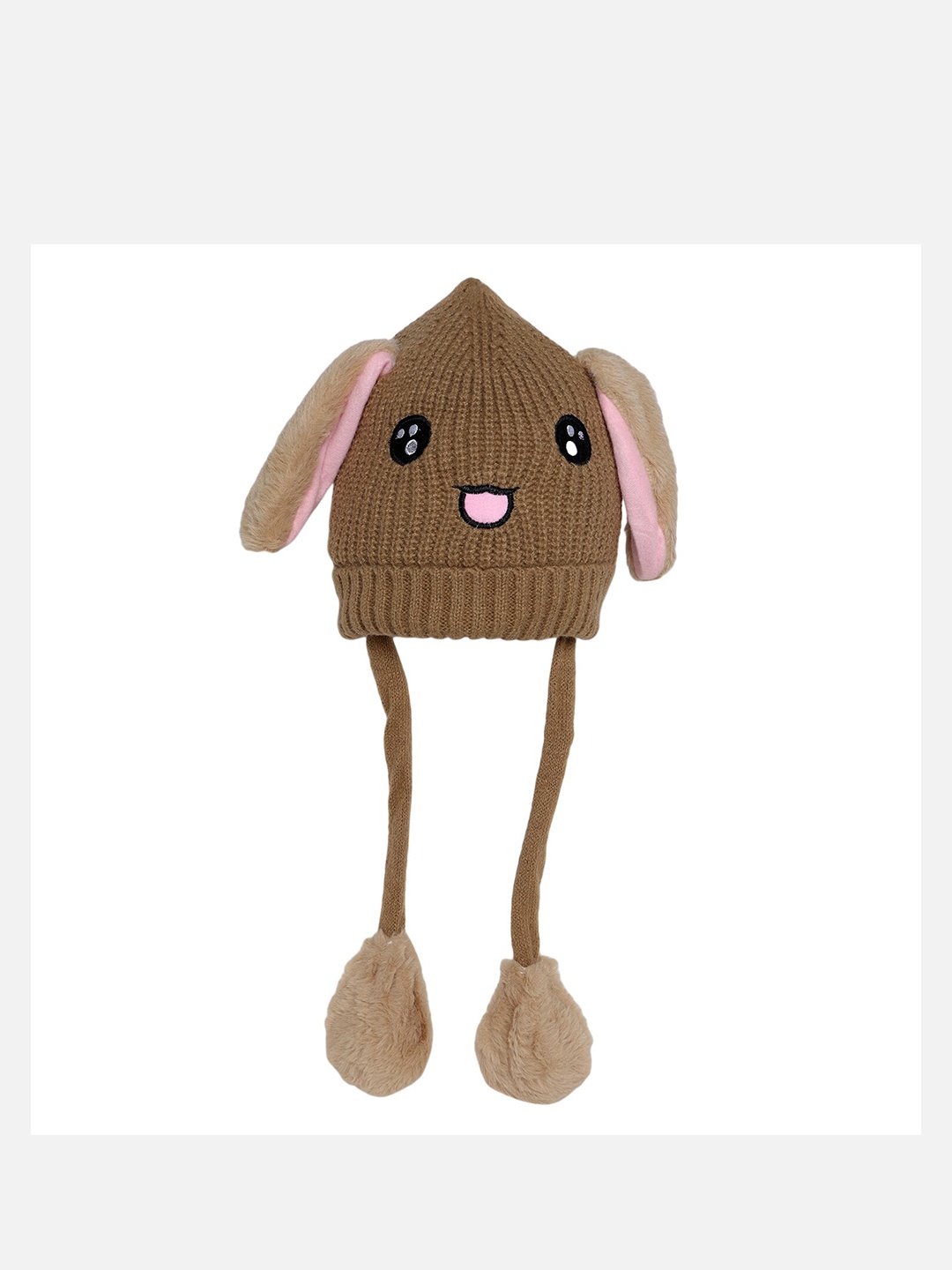 

Zacharias Boys Rabbit Shaped Woollen Beanie, Brown