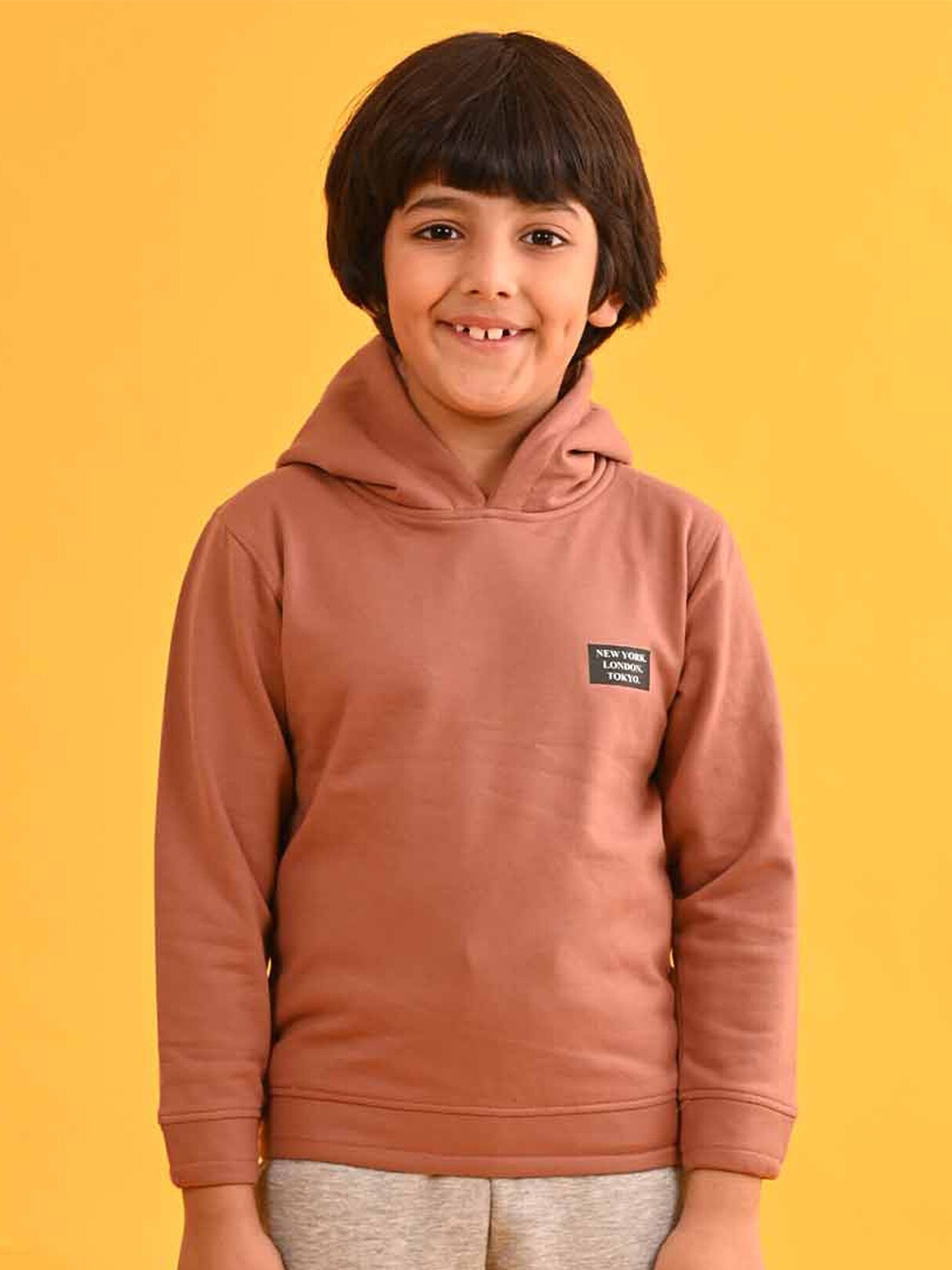 

Anthrilo Boys Hooded Sweatshirt, Brown