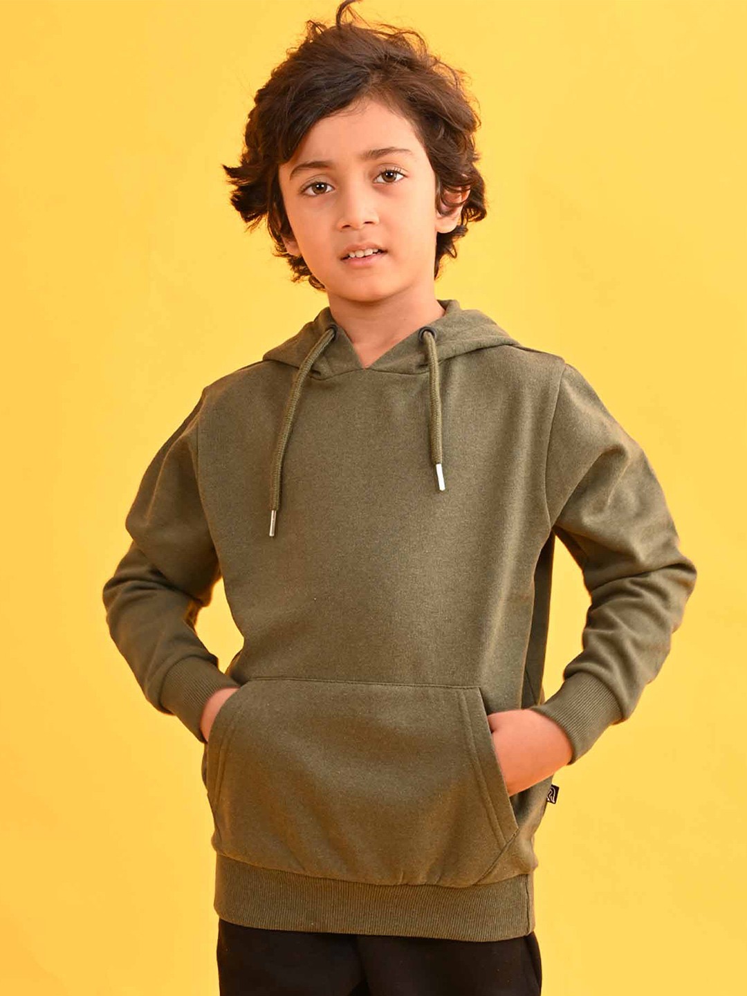 

Anthrilo Boys Hooded Fleece Sweatshirt, Olive