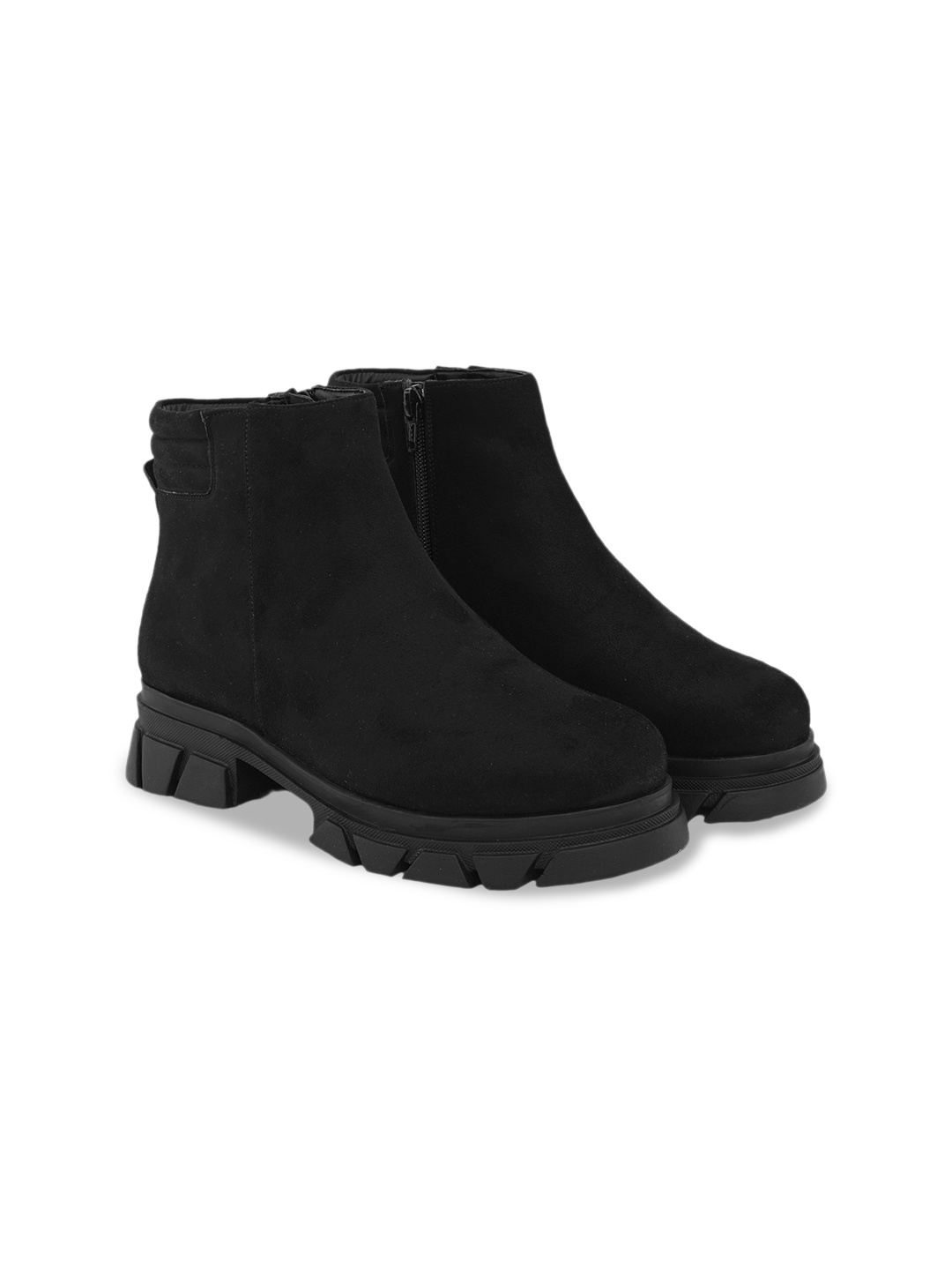 

The Roadster Lifestyle Co. Women Heeled Mid-Top Lightweight Regular Boots, Black