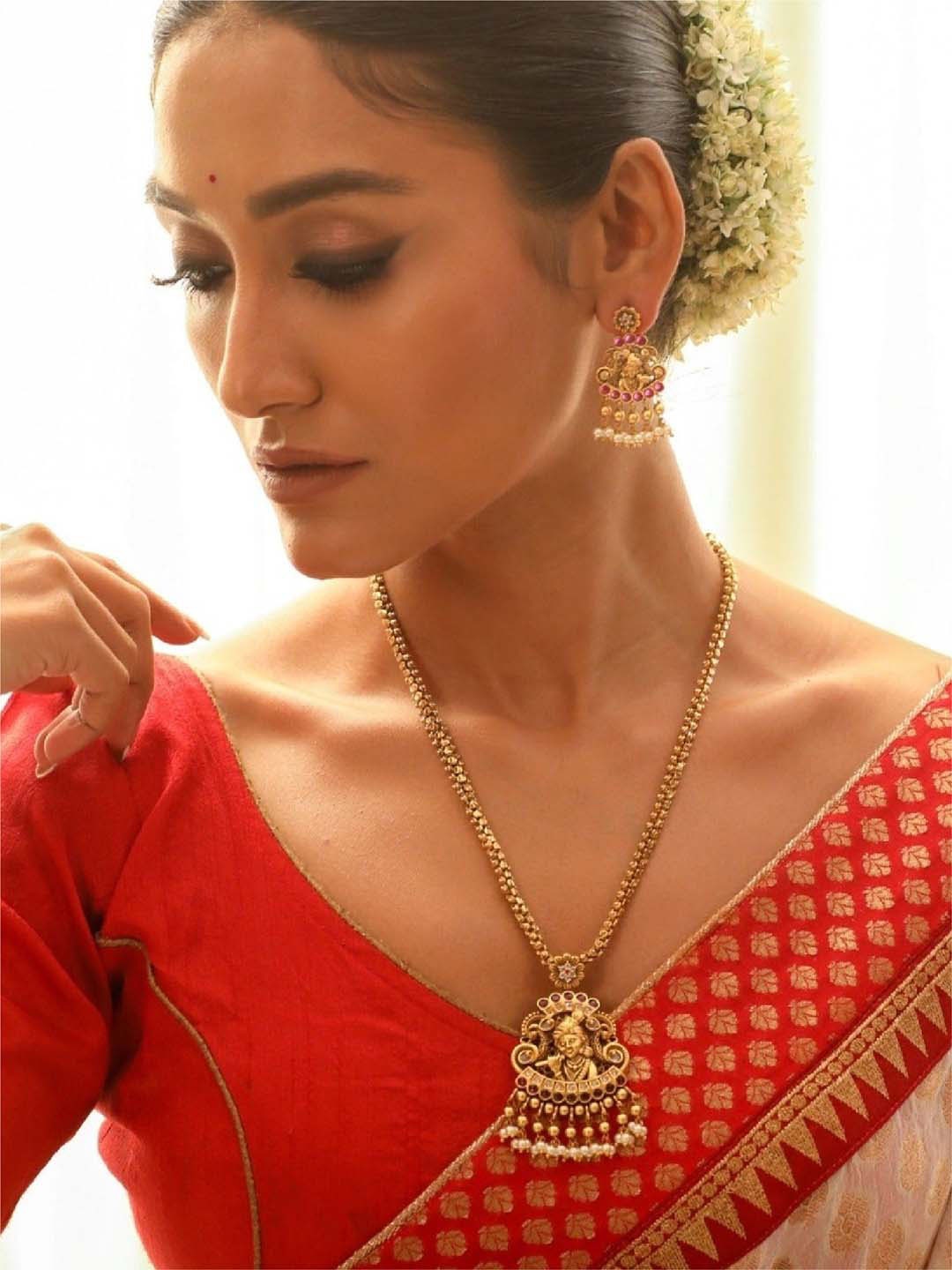 

Tarinika Gold-Plated CZ-Studded Jewellery Set