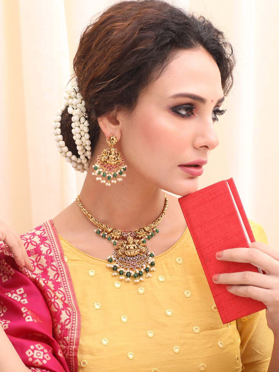 

Tarinika Gold-Plated CZ-Studded Jewellery Set