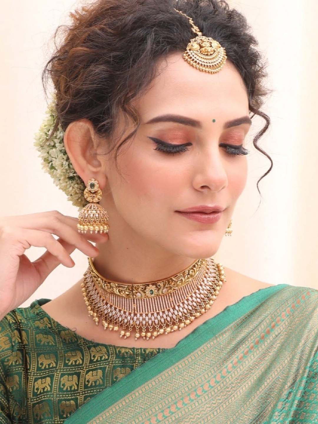 

Tarinika Gold-Plated CZ-Studded Jewellery Set