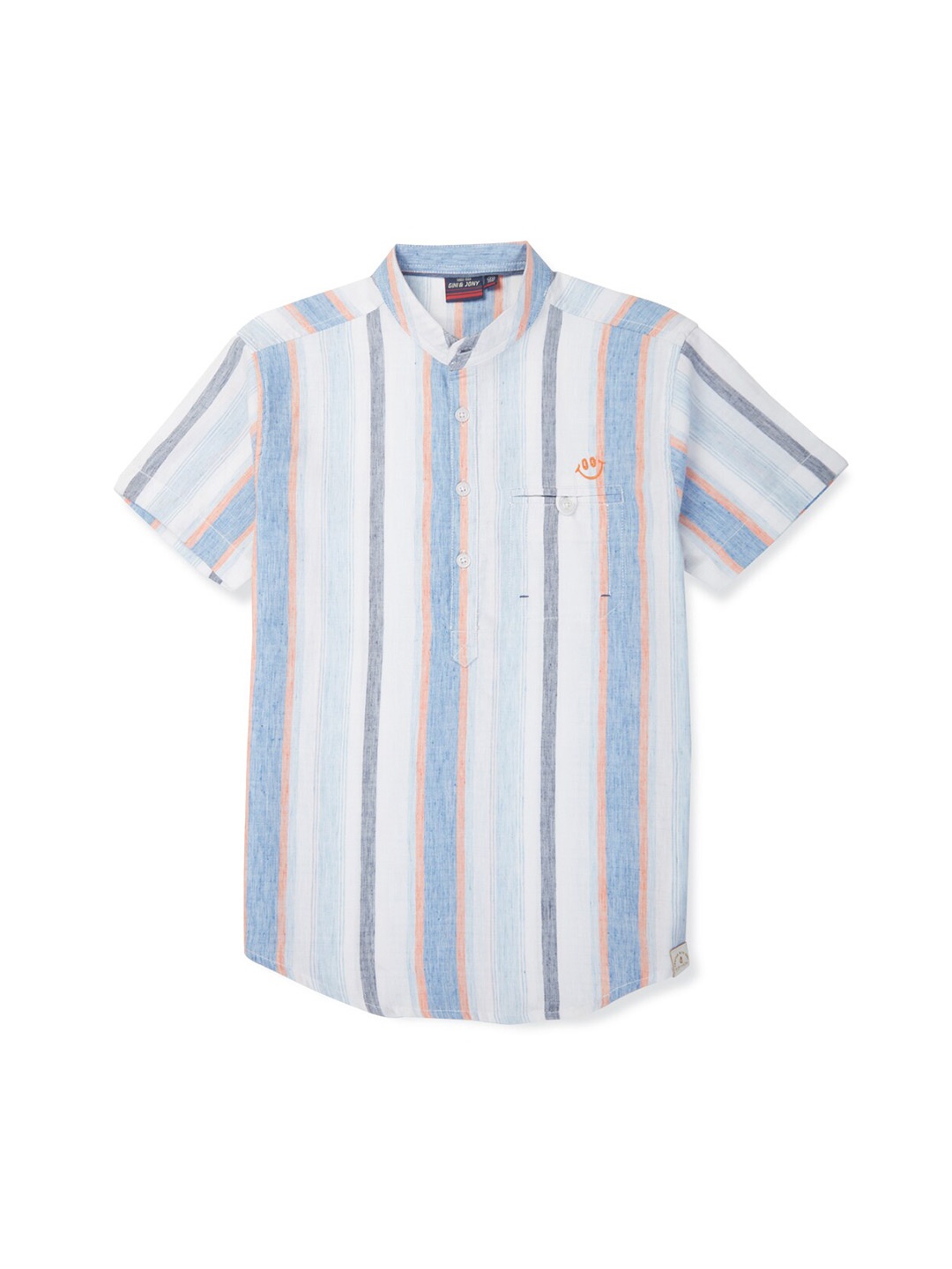 

Gini and Jony Boys Multi Stripes Cotton Casual Shirt, White