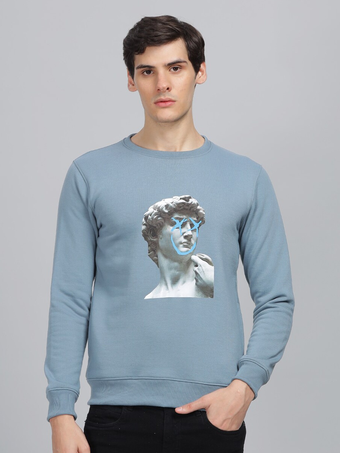 

Parcel Yard Graphic Printed Sweatshirt, Blue