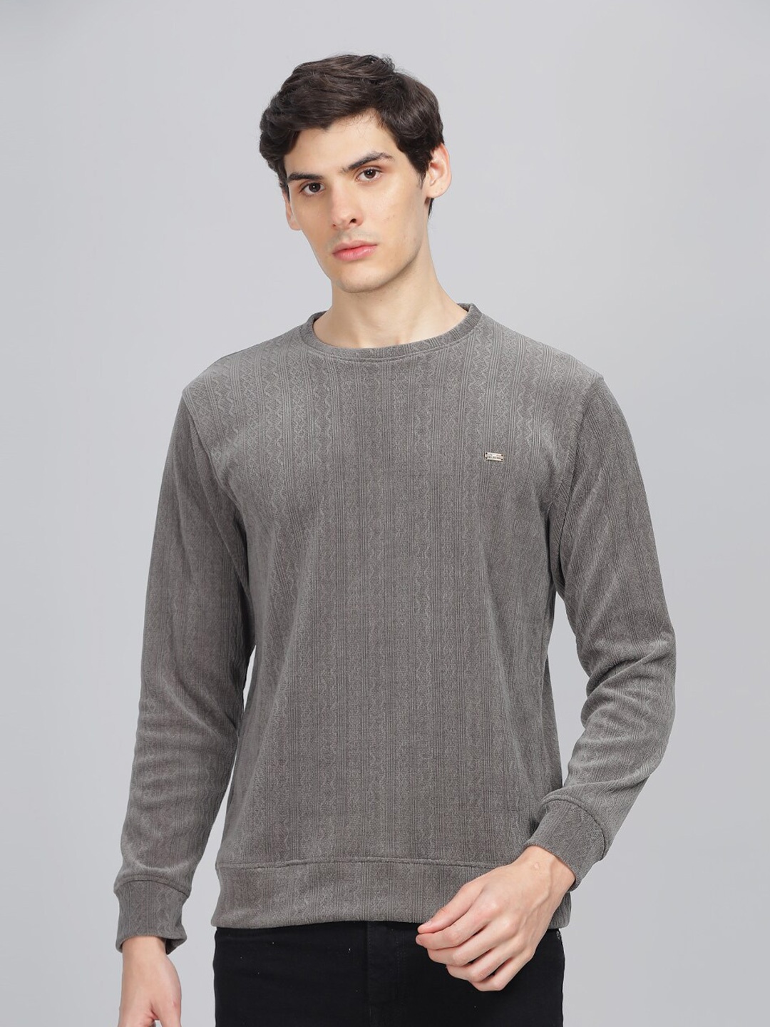 

Parcel Yard Round Neck Cotton Sweatshirt, Grey