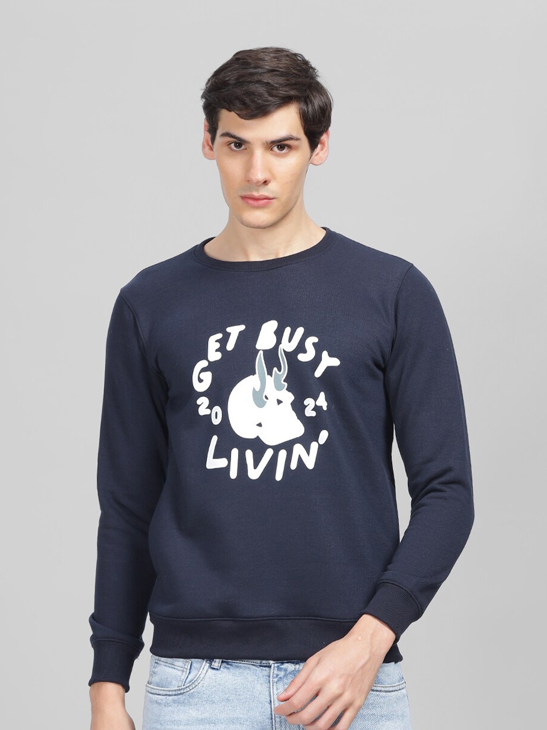 

Parcel Yard Typography Printed Sweatshirt, Navy blue