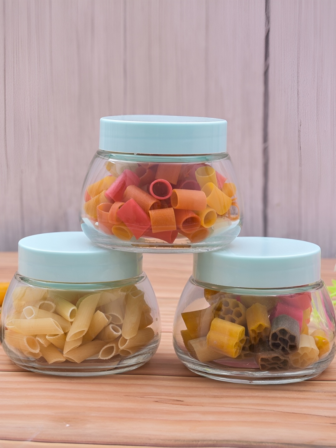 

MACHAK Green 3 Pieces Glass Dishwasher Safe Food Container 300ml each