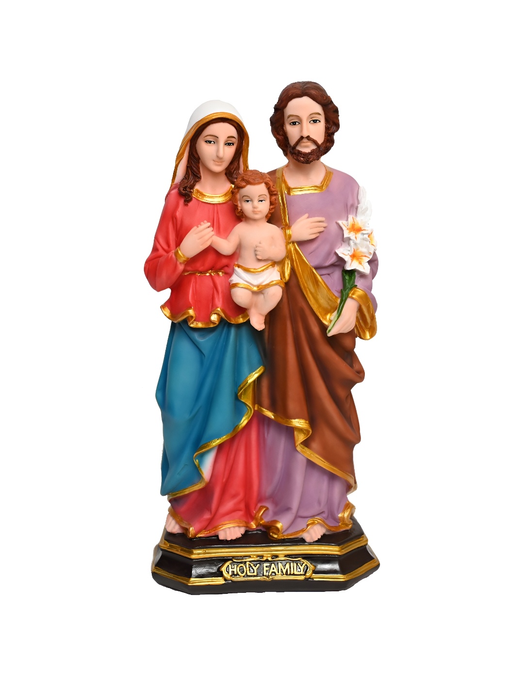 

KARIGHAR Red & Brown Holy Family Catholic Religious Idol Showpiece