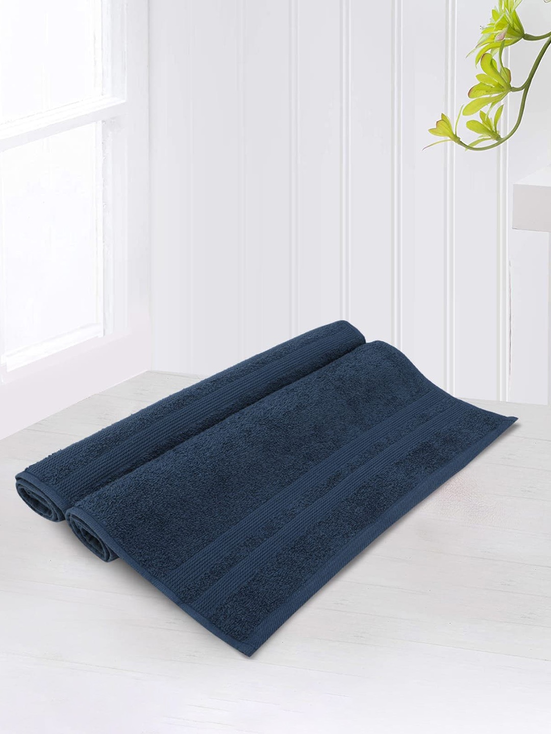 

LUSH & BEYOND Navy Blue 2Pcs Self-designed 500 GSM Cotton Hand Towels