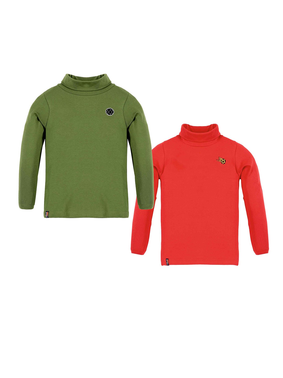 

3PIN Boys Pack Of 2 Cotton T-shirts, Green
