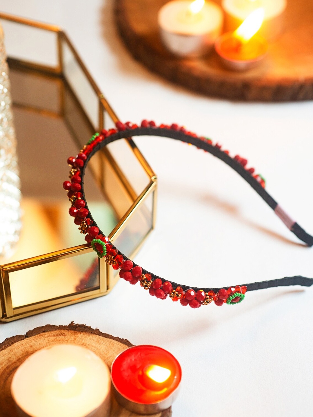

Choko Girls Beaded Hairband, Red