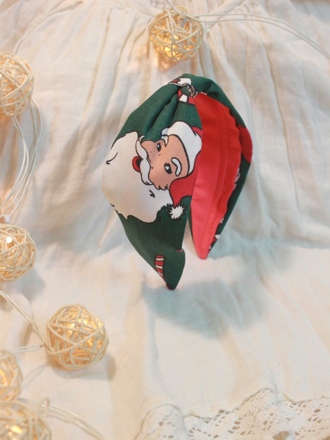 

Choko Girls Santa Xmas Turban Hairband, Green