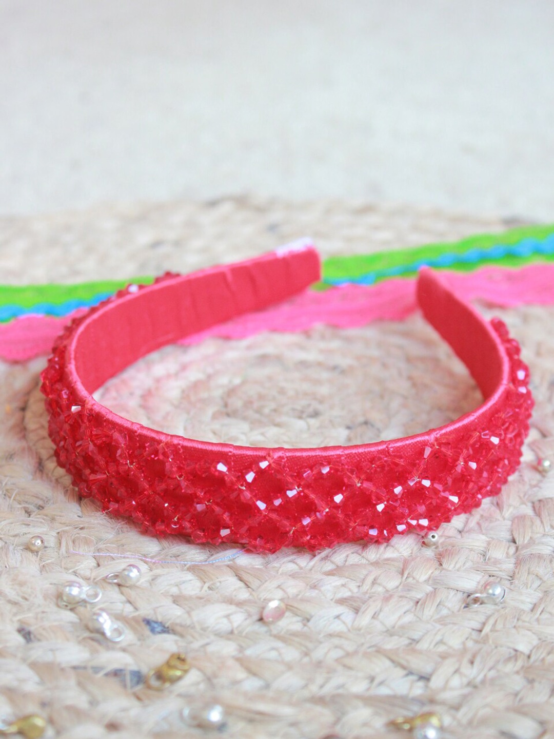 

Choko Girls Embellished Hairband, Red