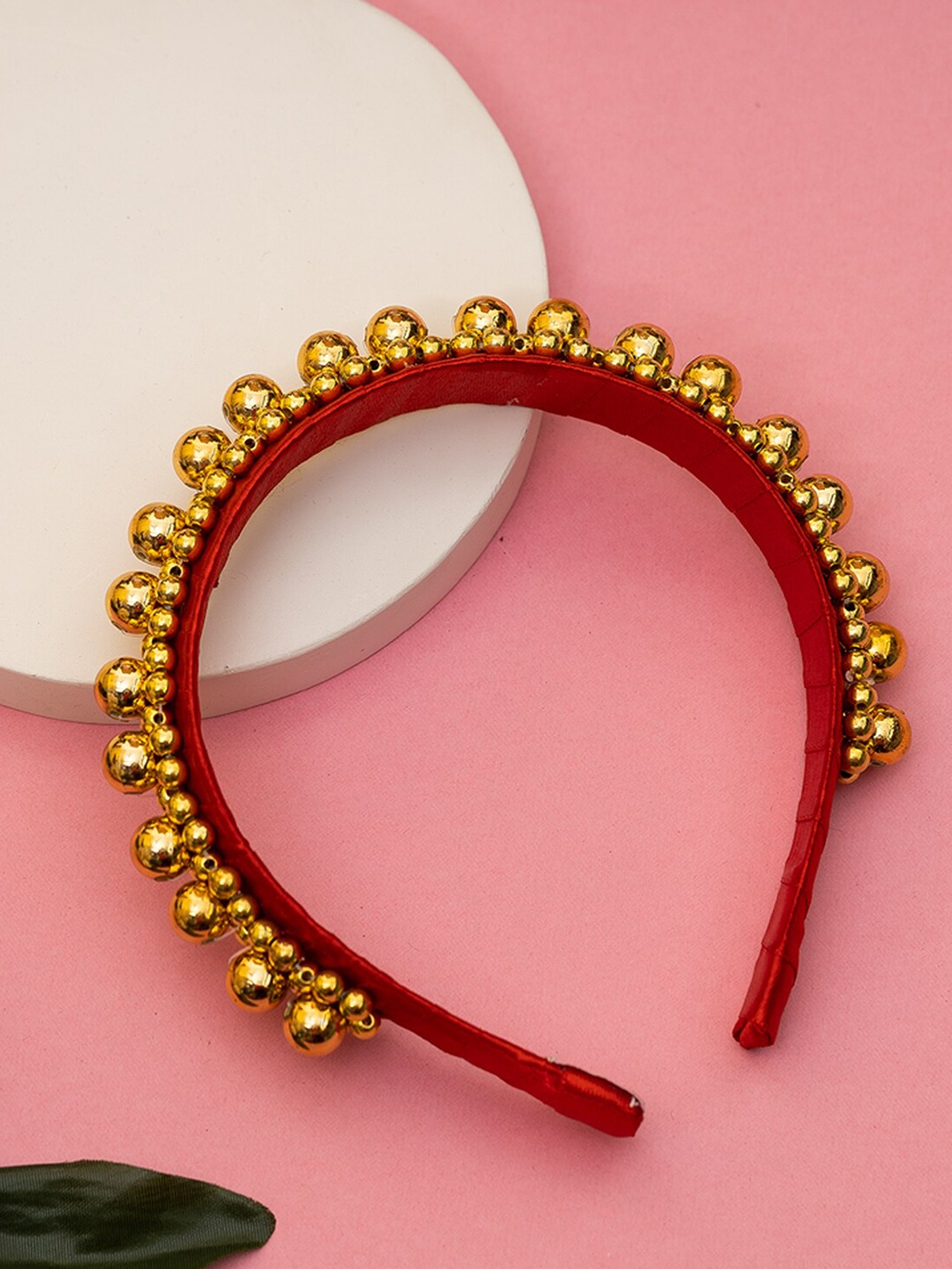 

Choko Queen's Glory Statement Pearl Hair Band, Red