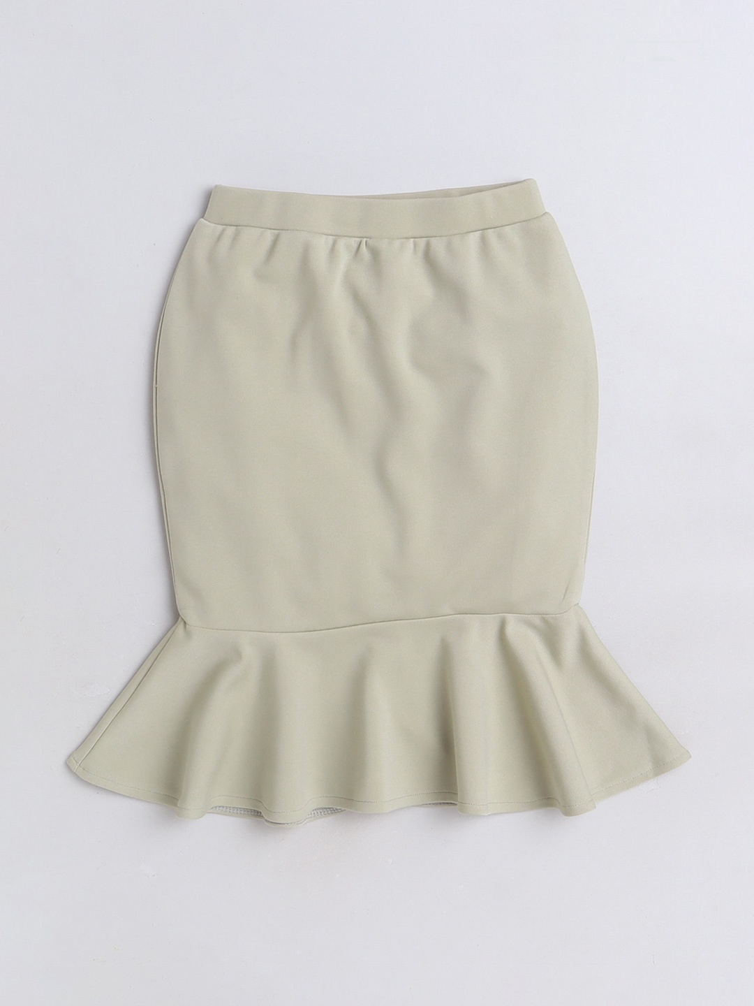 

AWW HUNNIE Girls Fish-Cut Pencil Skirt, Cream