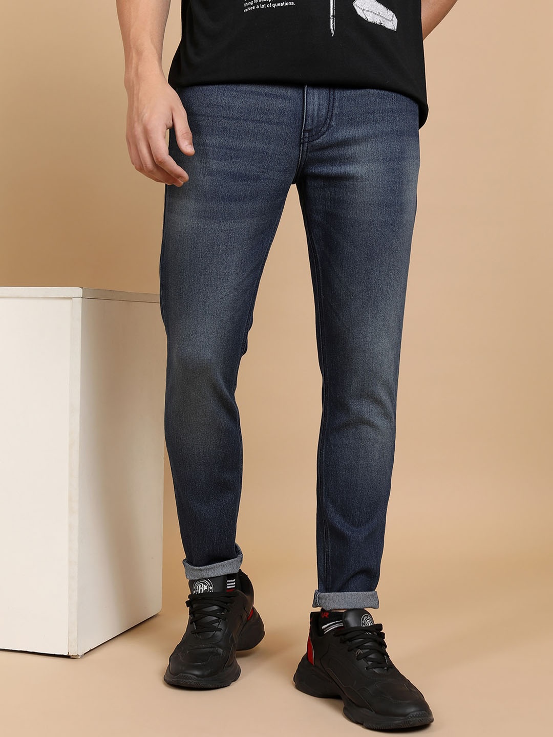 

HIGHLANDER Men Slim Fit Stretchable Jeans, Blue