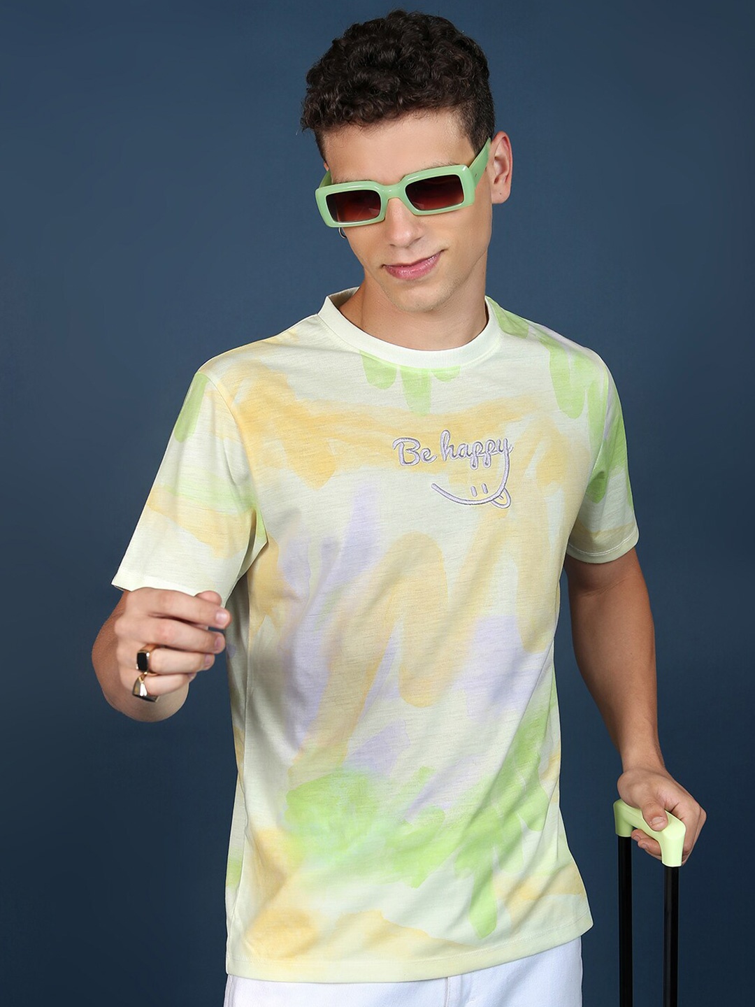 

HIGHLANDER Typography Printed Slim Fit T-shirt, Cream