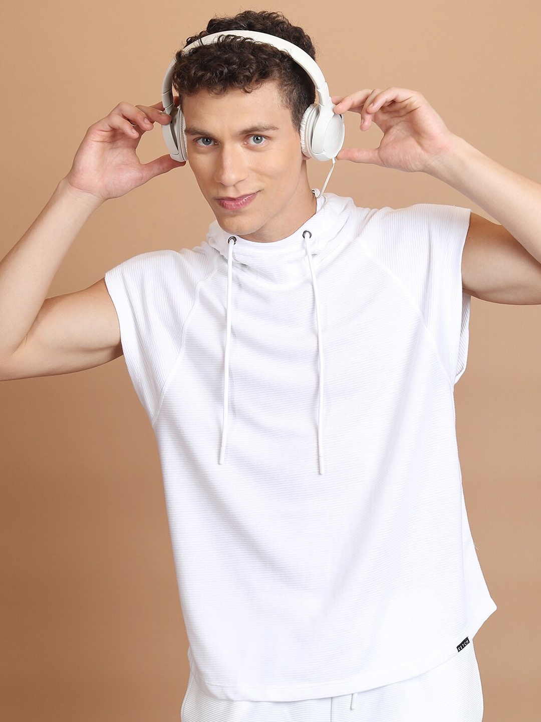 

KETCH Striped Hooded Relaxed Fit T-Shirt, White