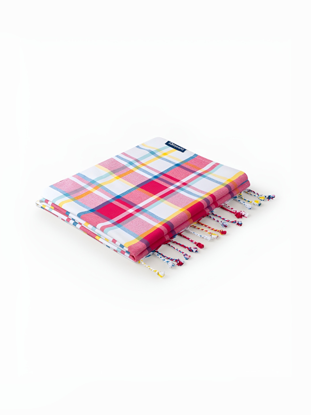 

Liveology Pink & White Checked Printed 200 GSM Bath Towel