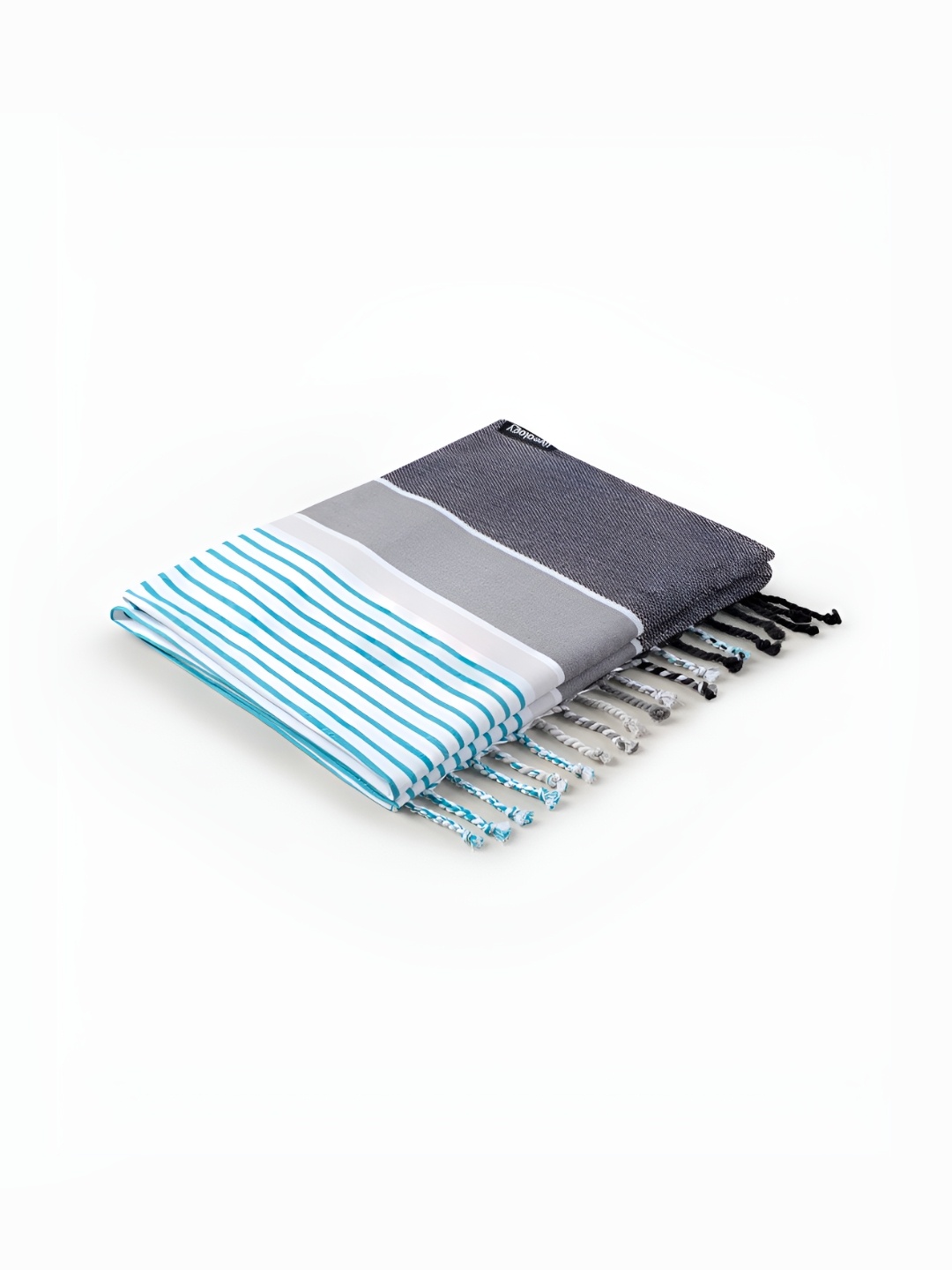 

Liveology Blue & Grey Striped Printed 200 GSM Bath Towel