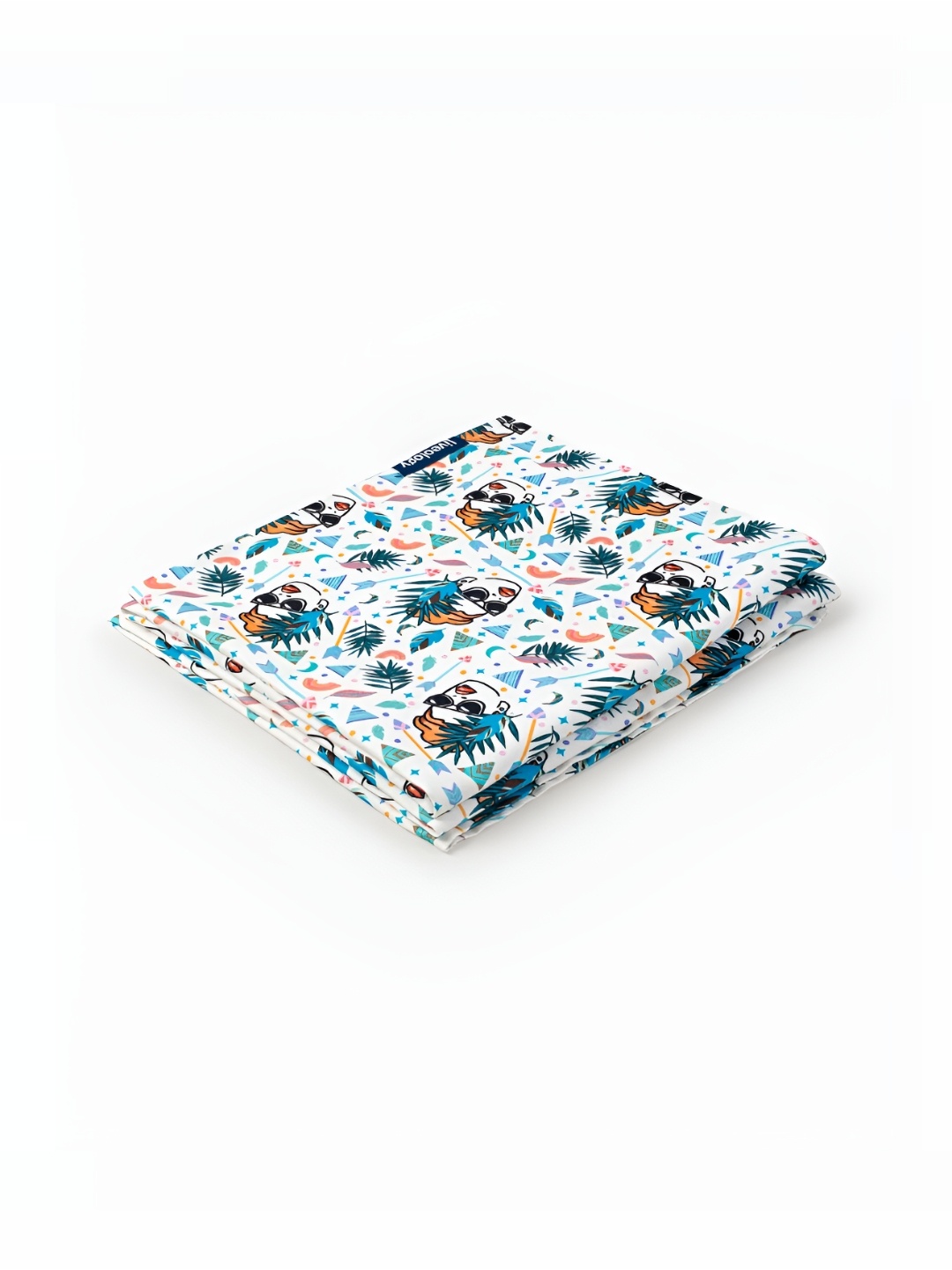 

Liveology White Blue Texture Boho Lady Printed Cotton 200 GSM Beach Towel