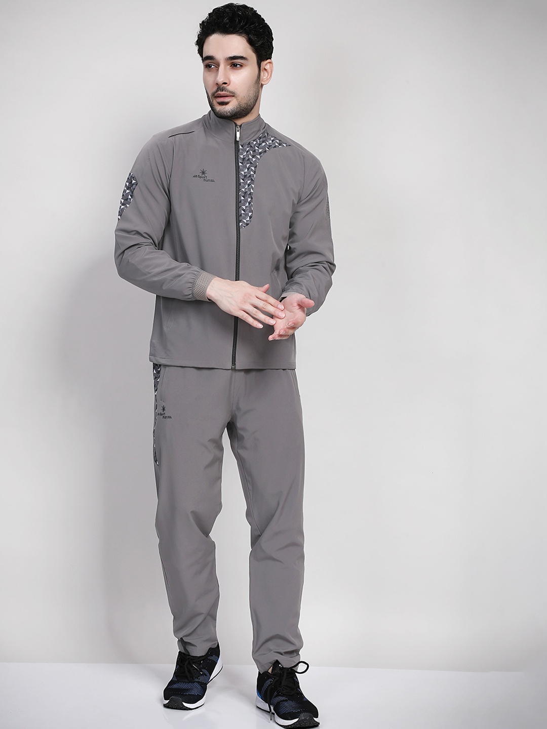 

SPORT SUN Mock Collar Long Sleeves Tracksuits, Charcoal