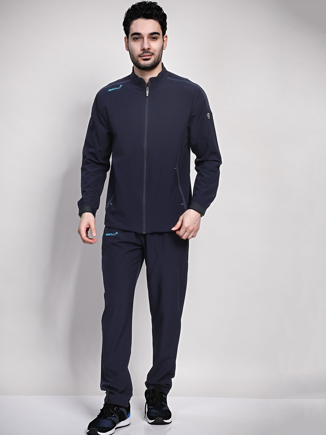

SPORT SUN Polo Collar Mid-Rise Tracksuits, Navy blue