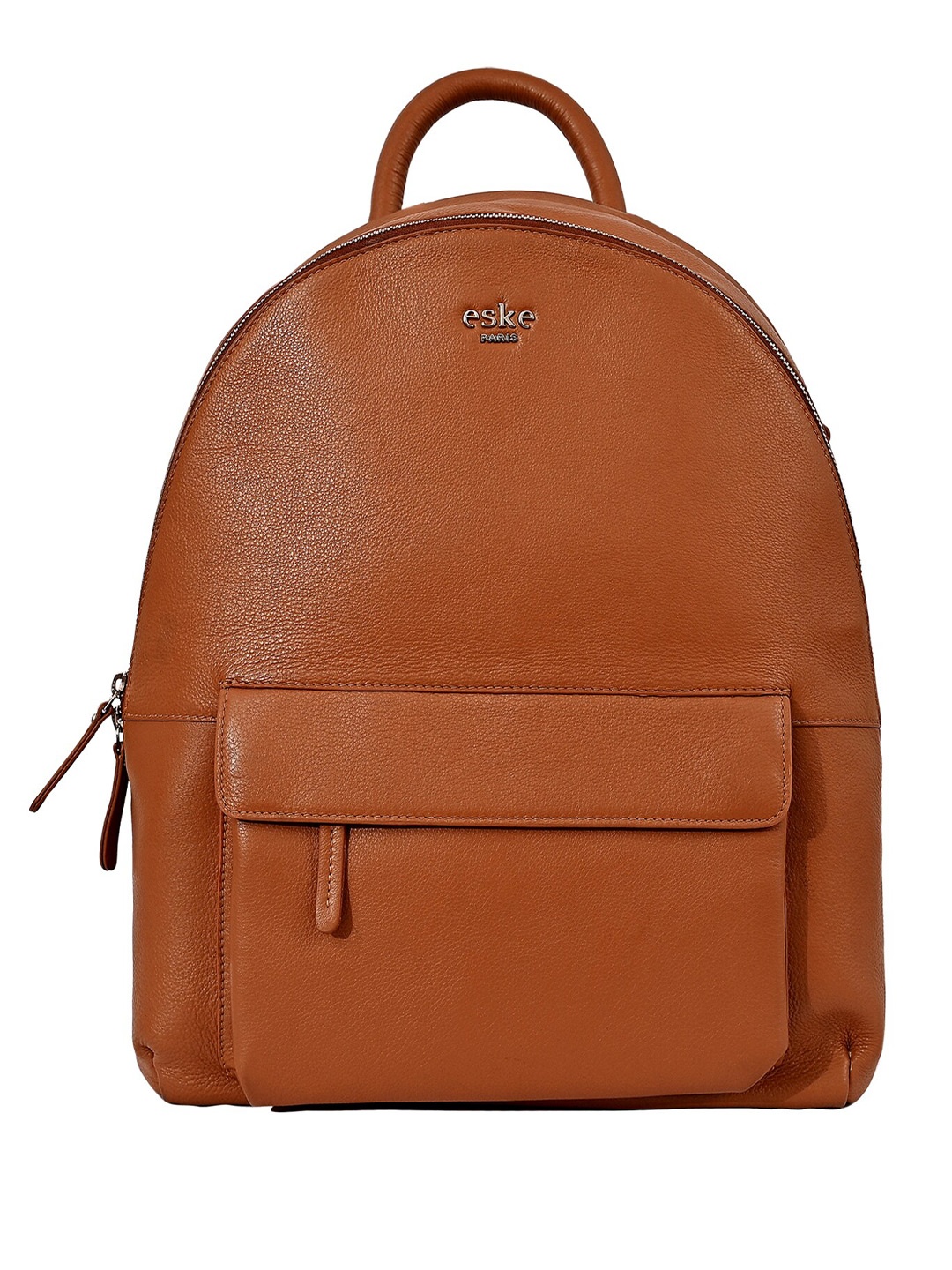 

Eske Unisex Leather Backpack with Compression Straps, Tan