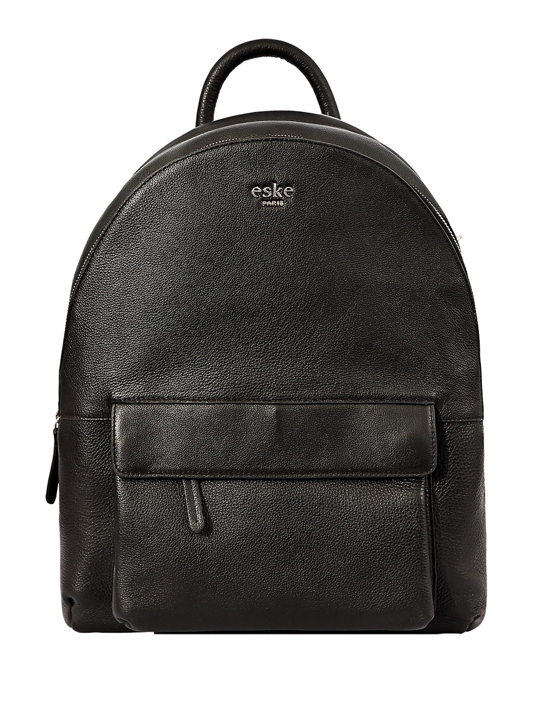

Eske Unisex Leather Backpack with Compression Straps, Black