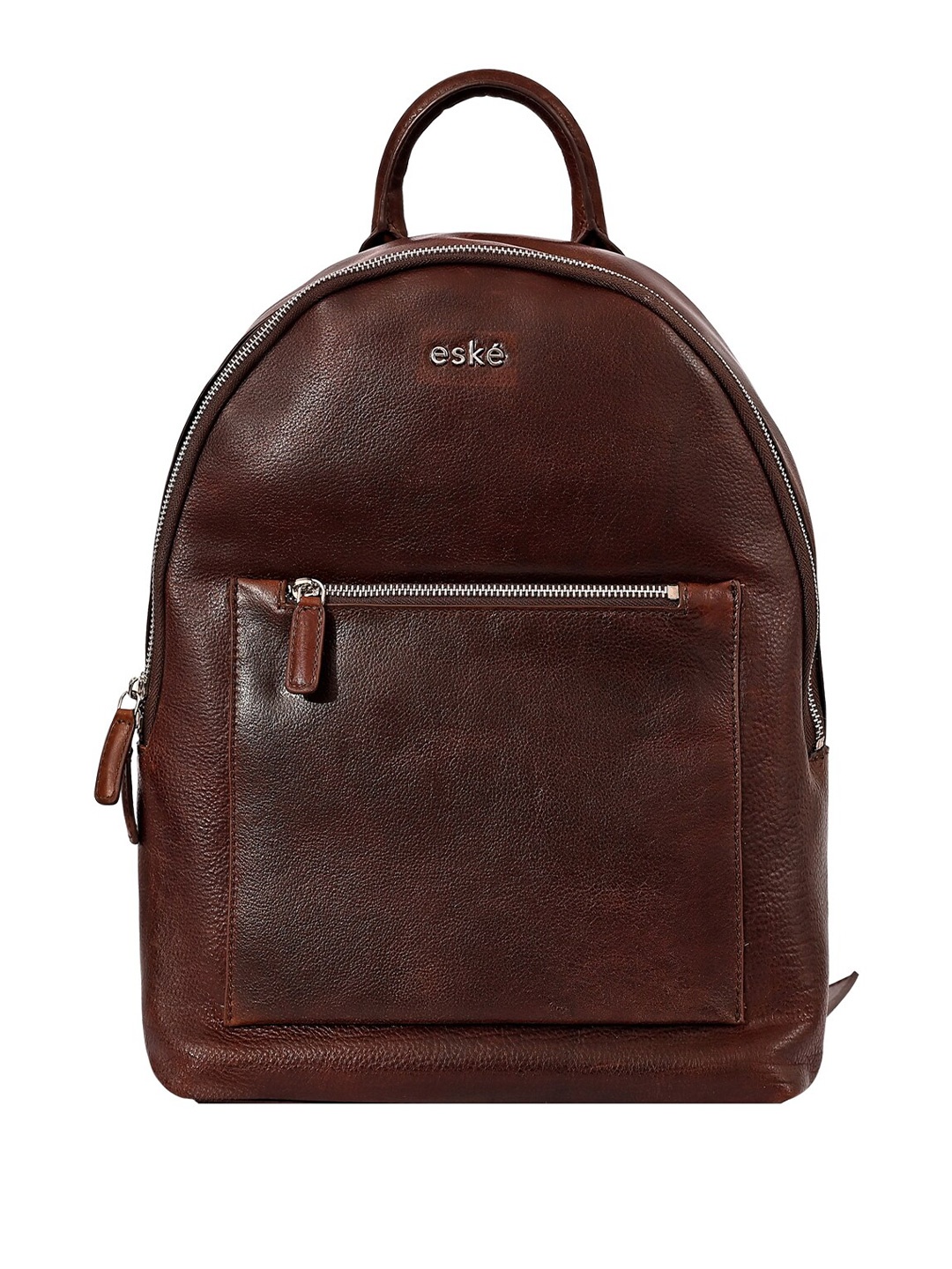 

Eske Unisex Leather Backpack with Compression Straps, Tan