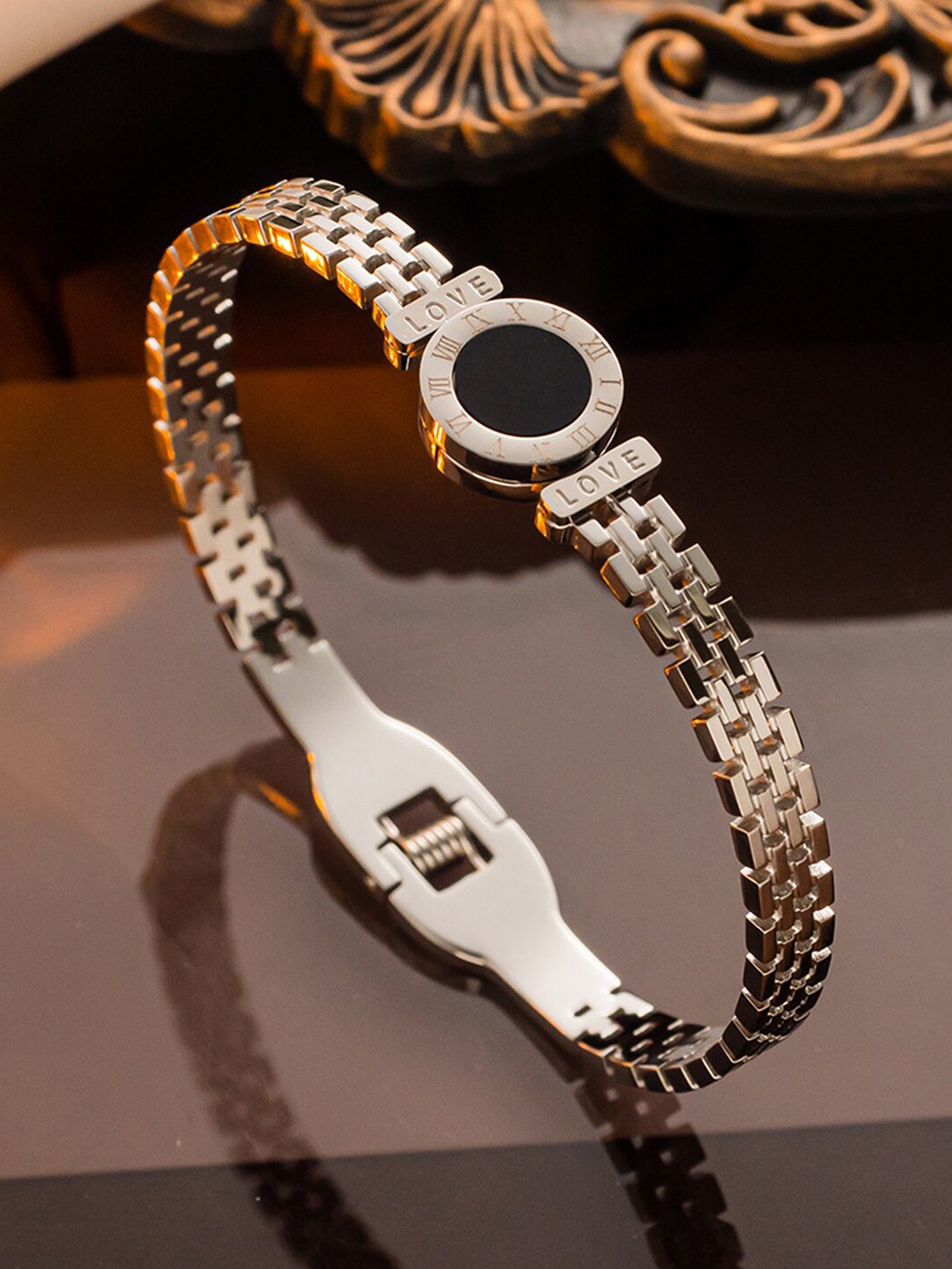 

Designs & You Women Silver-Plated Bangle-Style Bracelet