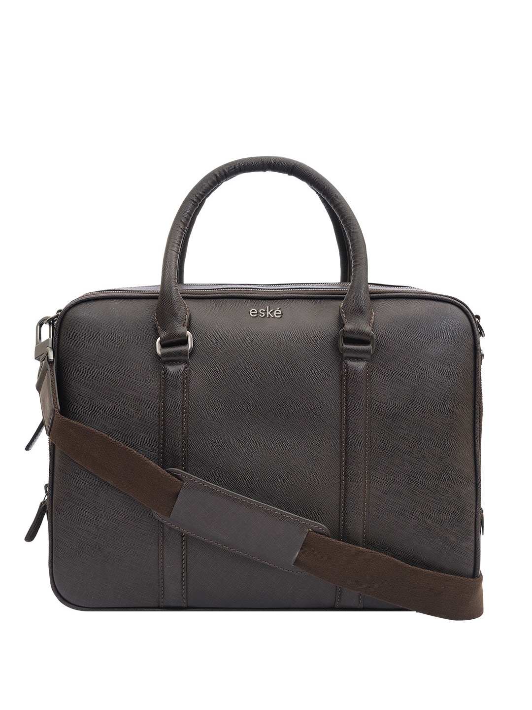 

Eske Unisex Leather Laptop Bag, Brown
