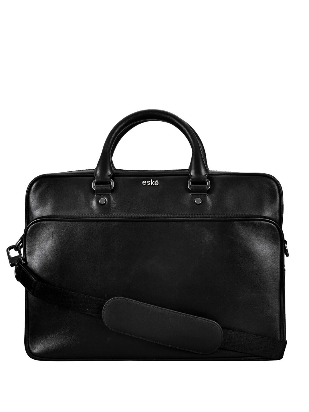 

Eske Unisex Leather Laptop Bag, Black