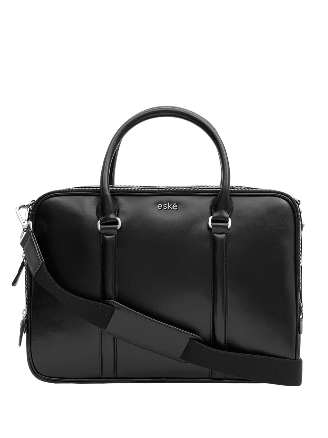 

Eske Unisex Leather Laptop Bag, Black