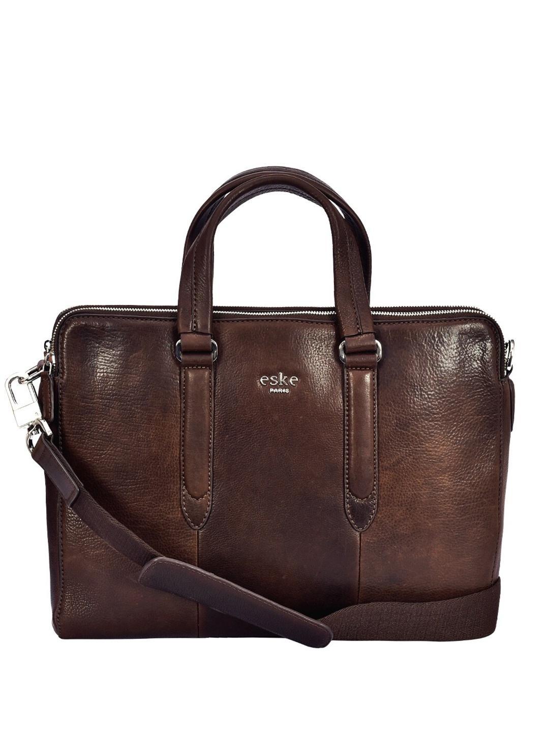 

Eske Unisex Leather Laptop Bag, Brown