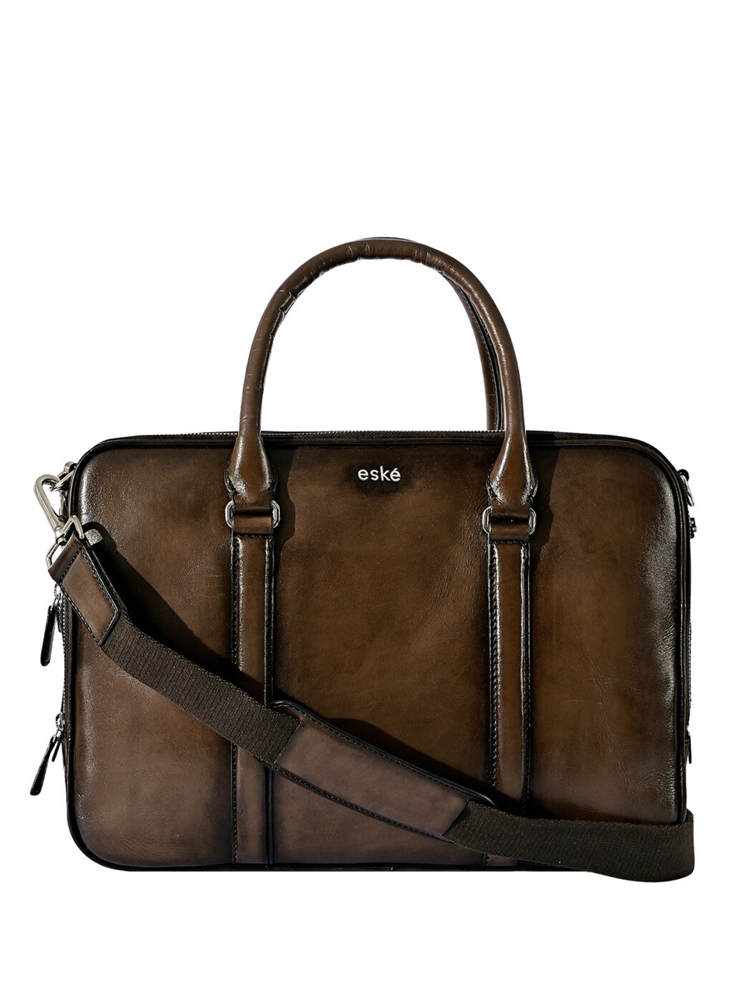 

Eske Unisex Leather Laptop Bag, Brown